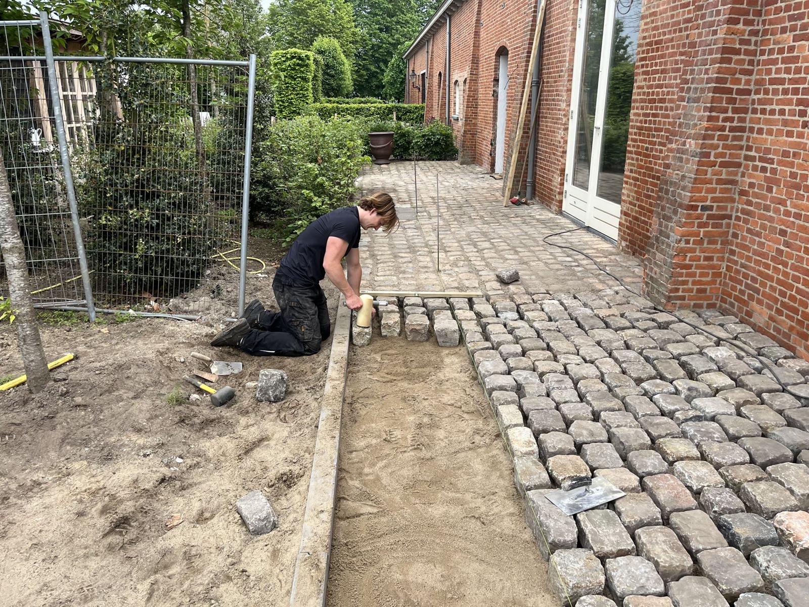 Huib aan het werk