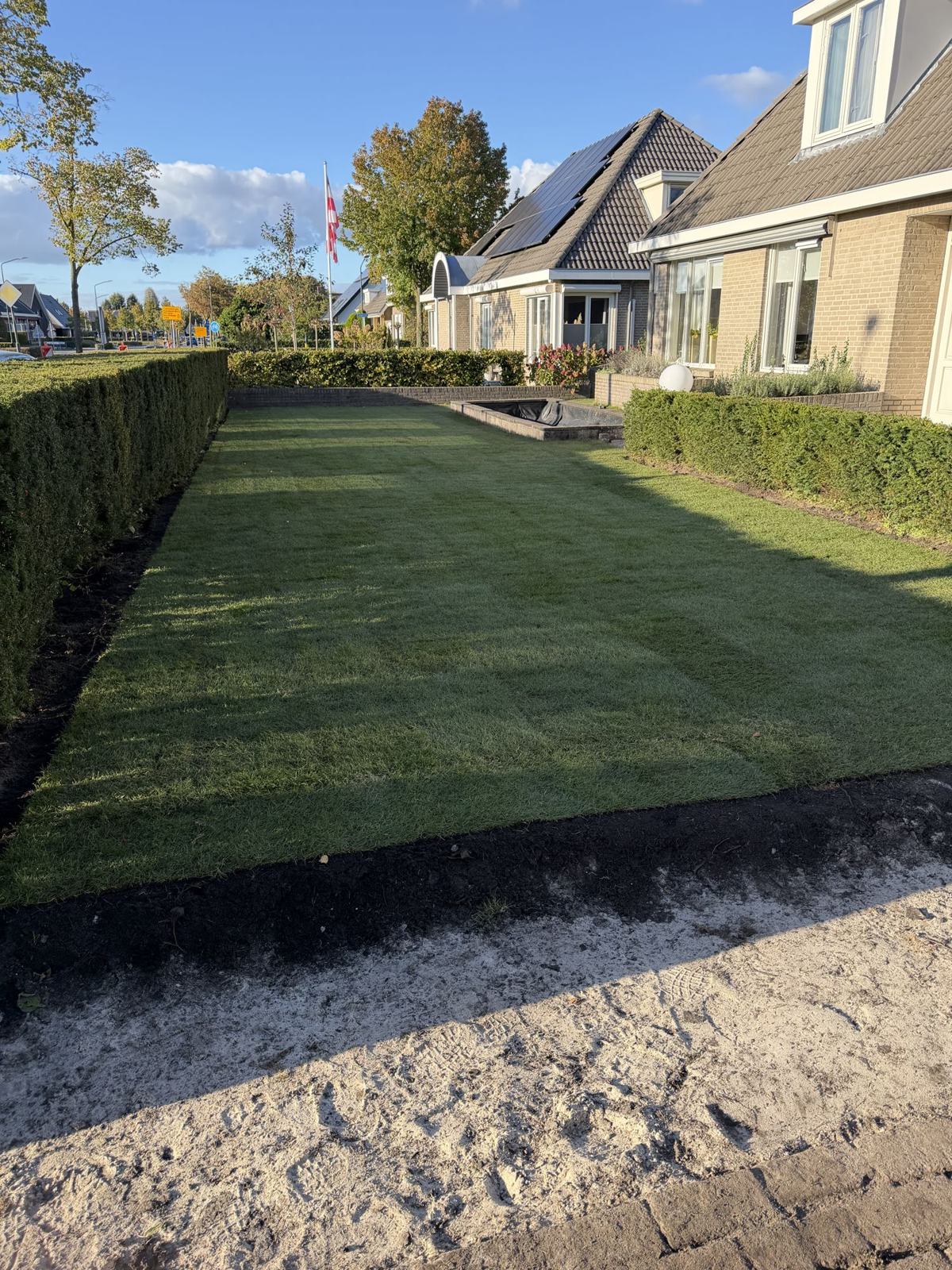 Graszoden laten leggen